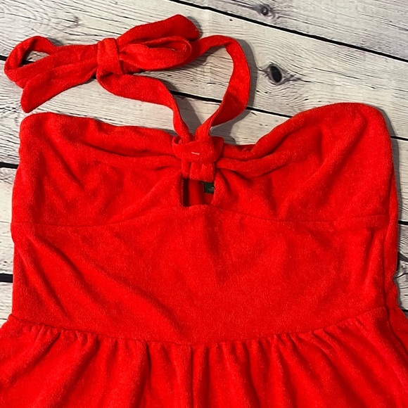 Wild Fable TERRY CLOTH ROMPER SWIMSUIT COVERUP Medium RED Swim Cover EUC - Picture 4 of 7